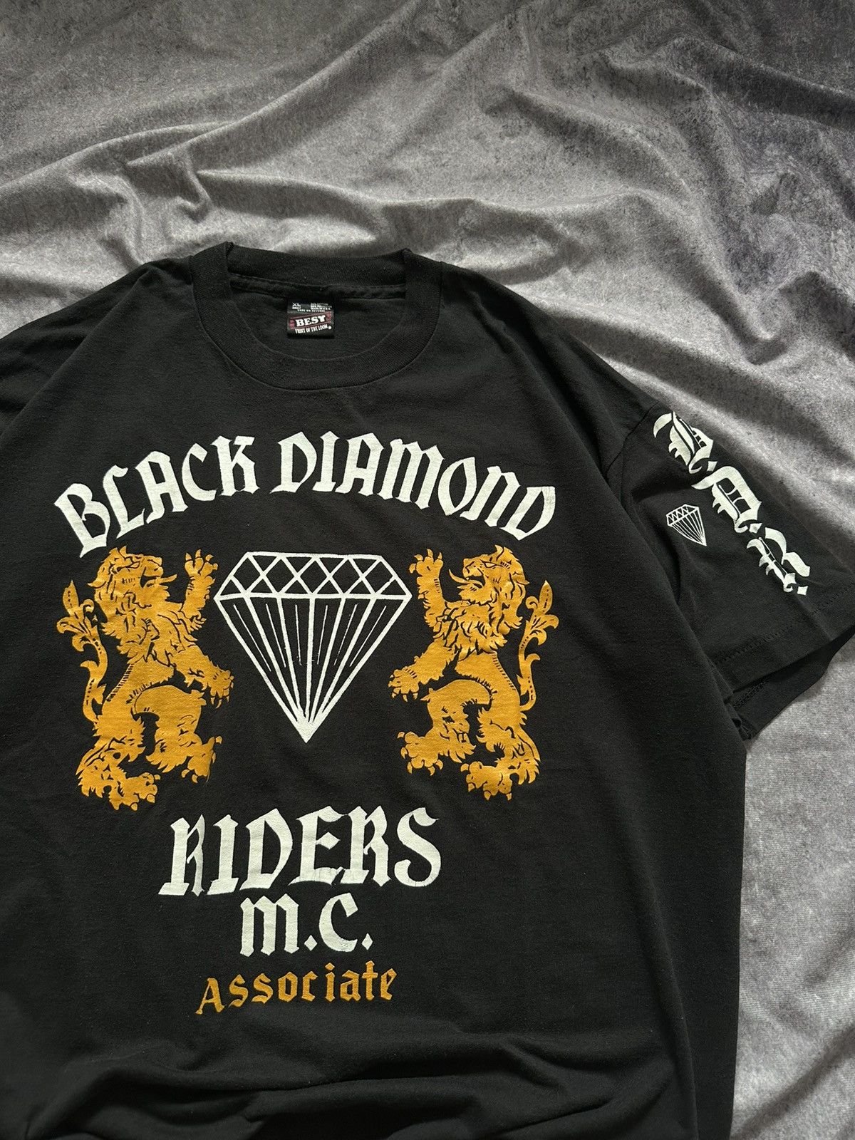 Fruit Of The Loom 90s Black Diamond Riders Johny Sombrero Vintage Black Tee Size US XL / EU 56 / 4 - 5 Thumbnail