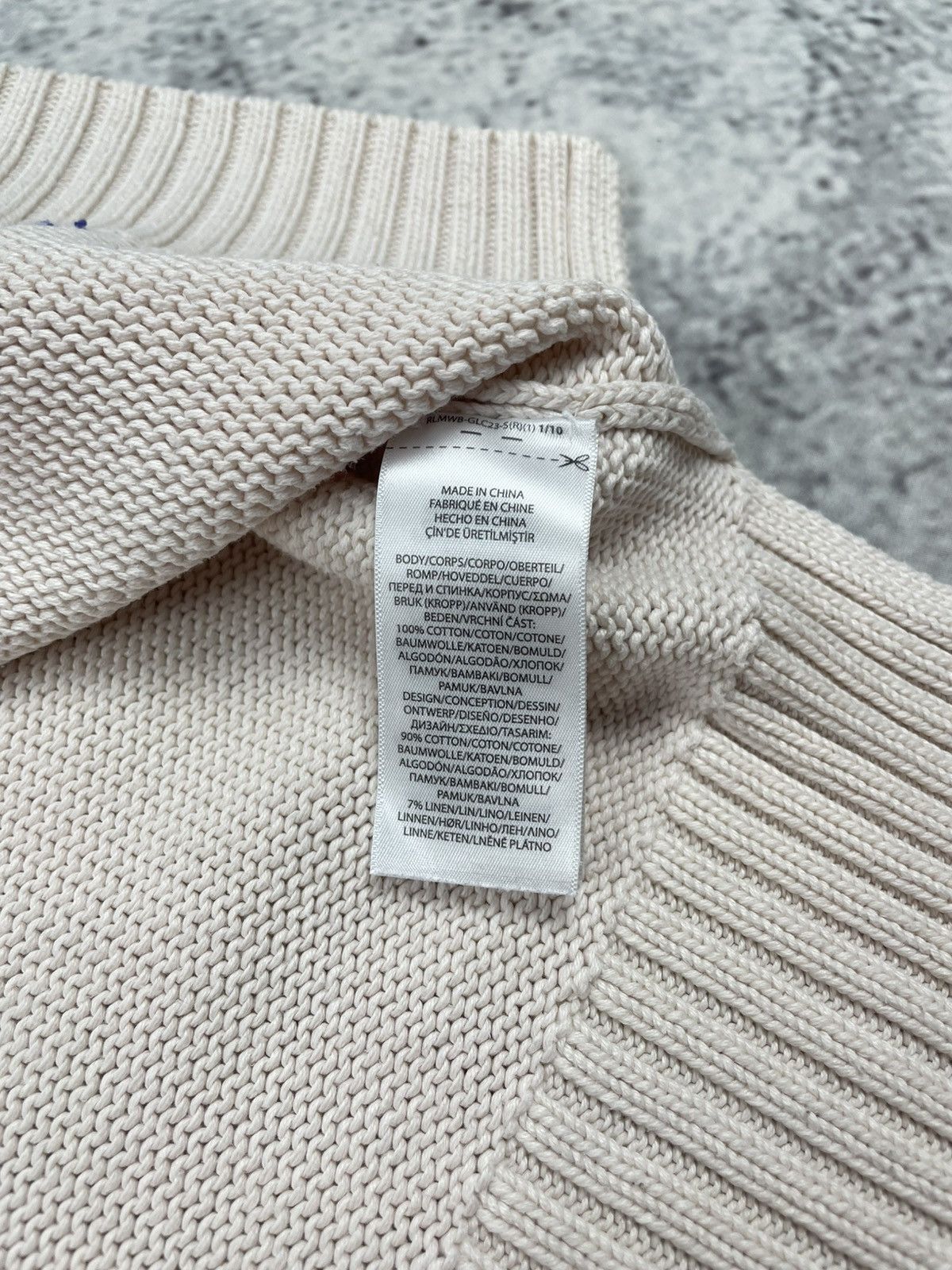 Polo Ralph Lauren Polo Ralph Lauren M Bear Cotton Sweater Beige Premium Size M / US 6-8 / IT 42-44 - 12 Thumbnail