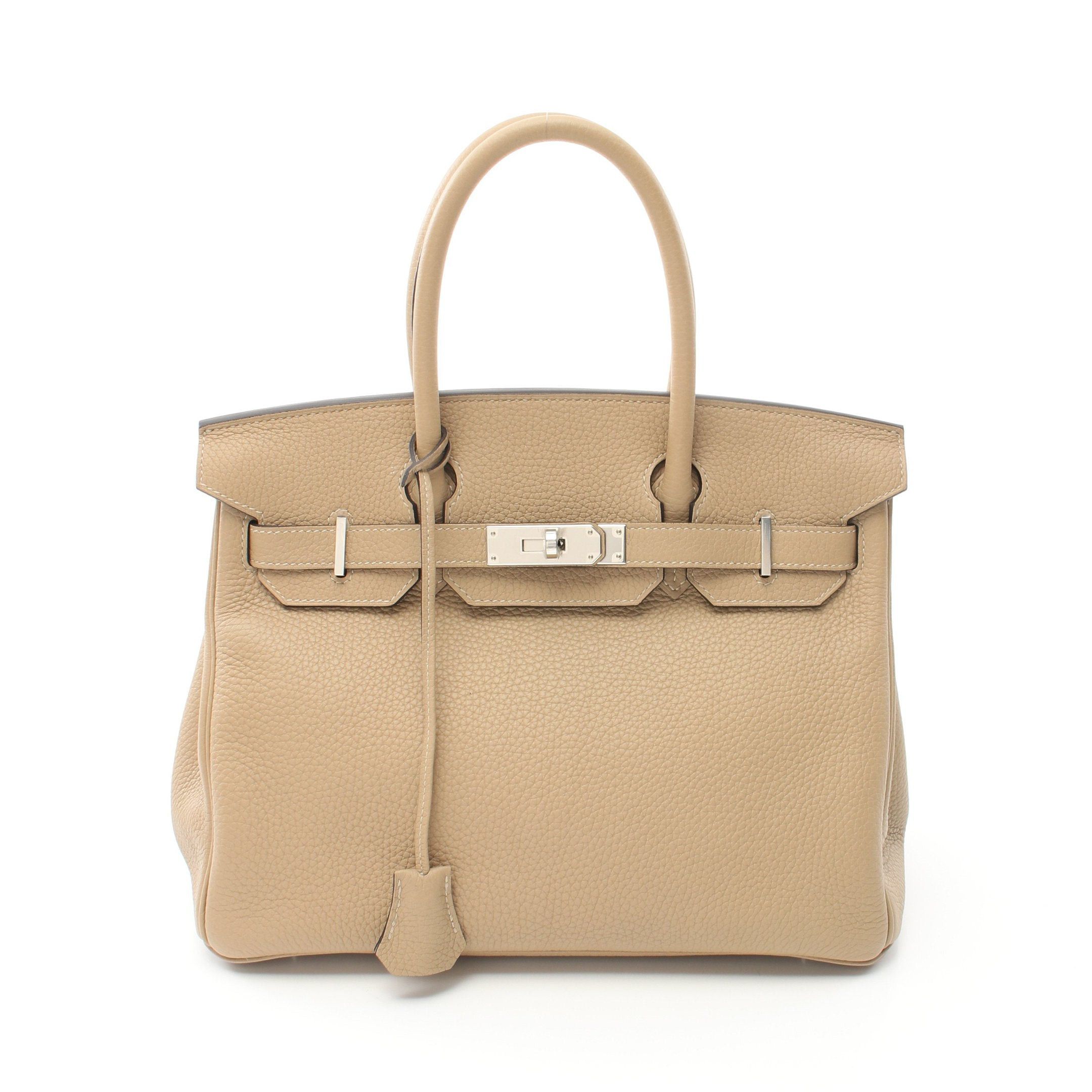 Hermes Hermes Birkin 30 Handbag Togo Beige Silver Hardware Z Stamp Size ONE SIZE - 1 Thumbnail
