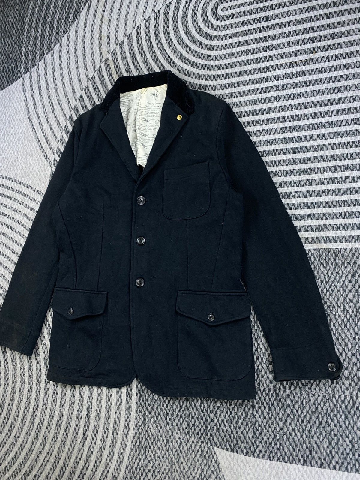 Japanese Brand Vtg Bibury Court Premium Black Blazer Style Jacket Size US M / EU 48-50 / 2 - 4 Thumbnail