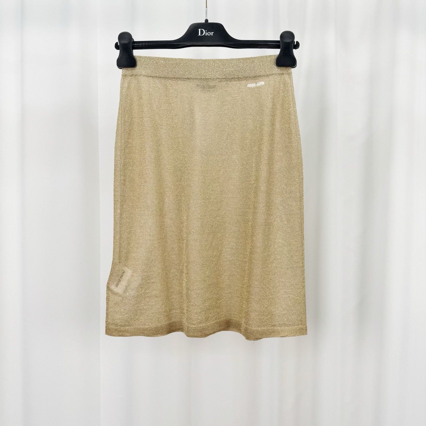Miu Miu Miu Miu Embroidered Gold Thread Skirt Size 40" / US 18 - 1 Thumbnail