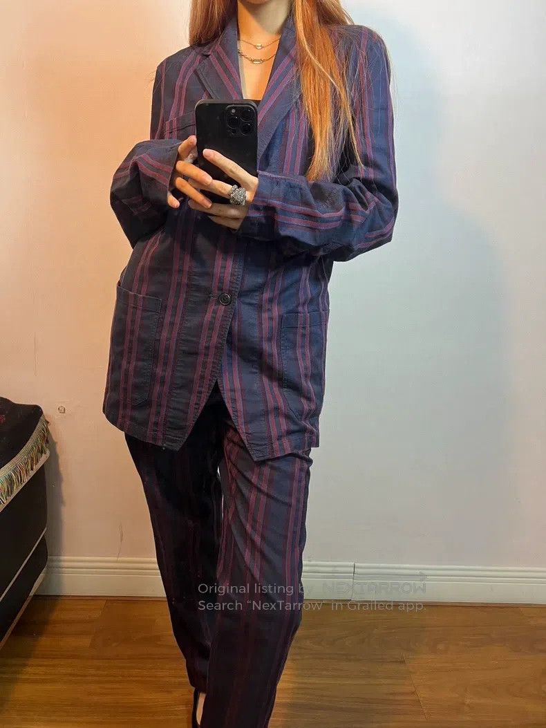 Dries Van Noten Dries Van Noten Striped Blazer Jacket + Pants Size L / US 10 / IT 46 - 7 Thumbnail