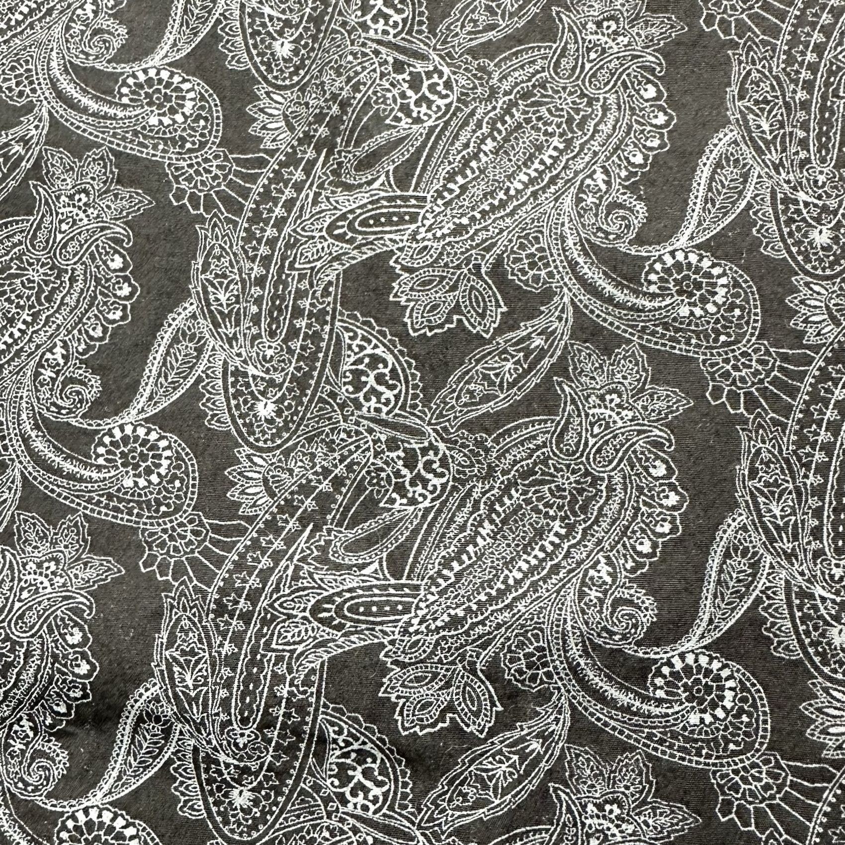 Vintage Rafter C Shirt Mens Medium Black/Gray Paisley Pearl Snap Cowboy Collection EUC Size US M / EU 48-50 / 2 - 4 Thumbnail