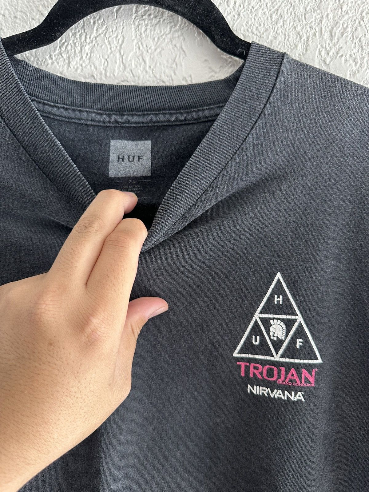 Huf Huf X Trojan Condom X Nirvana T Shirt Size US XL / EU 56 / 4 - 1 Thumbnail