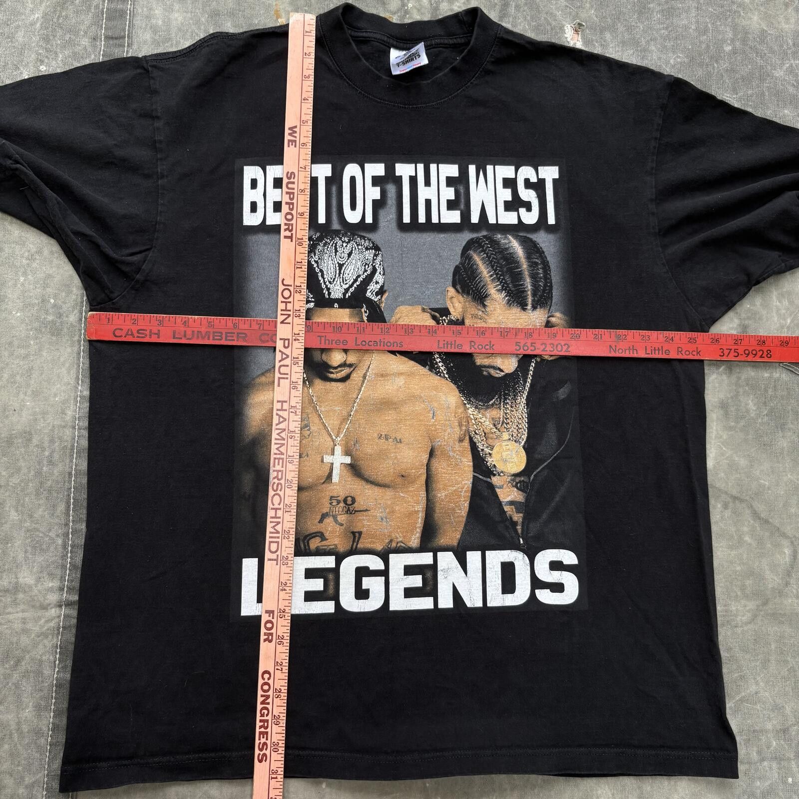 Rap Tees Vintage Y2K Best Of The West Tupac Nipsey Hussle Rap Shirt Size US XXL / EU 58 / 5 - 4 Thumbnail
