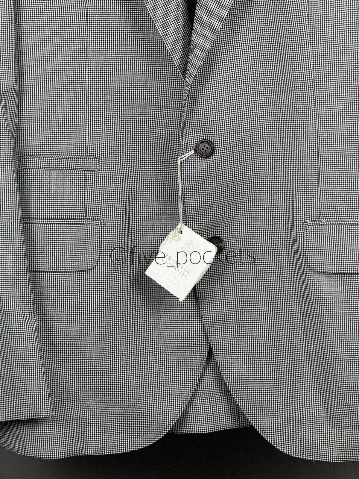 Brunello Cucinelli NEW Brunello Cucinelli Houndstooth Mens Sport Coat Blazer Size 44R - 5 Thumbnail