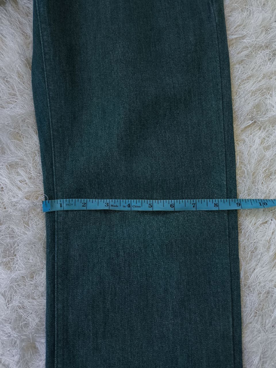 Lemaire × Uniqlo UNIQLO U Regular Straight Fit Dark Green Denim Jeans Size US 30 / EU 46 - 9 Thumbnail