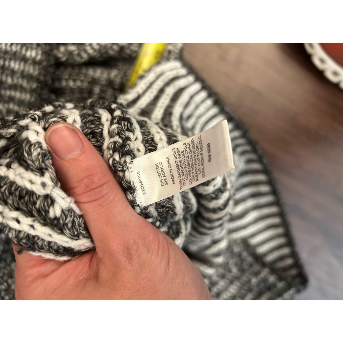 Express Express Gray Cotton Blend Knit Turtleneck Pullover Sweater, Size XS / US 0-2 / IT 36-38 - 6 Thumbnail
