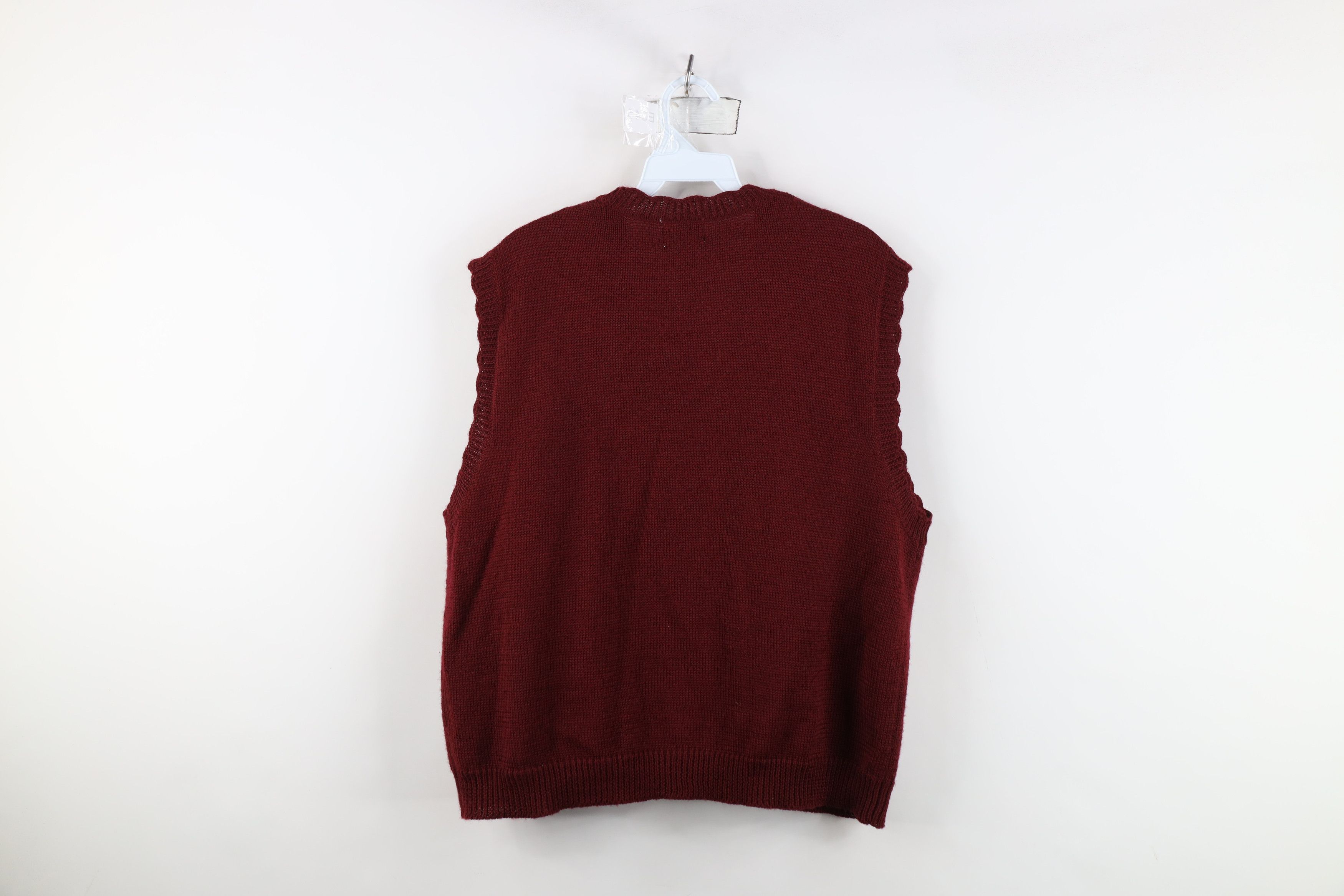 Vintage Vintage 90s Streetwear Blend Beaded Nature Leaf Sweater Vest Size L / US 10 / IT 46 - 9 Thumbnail