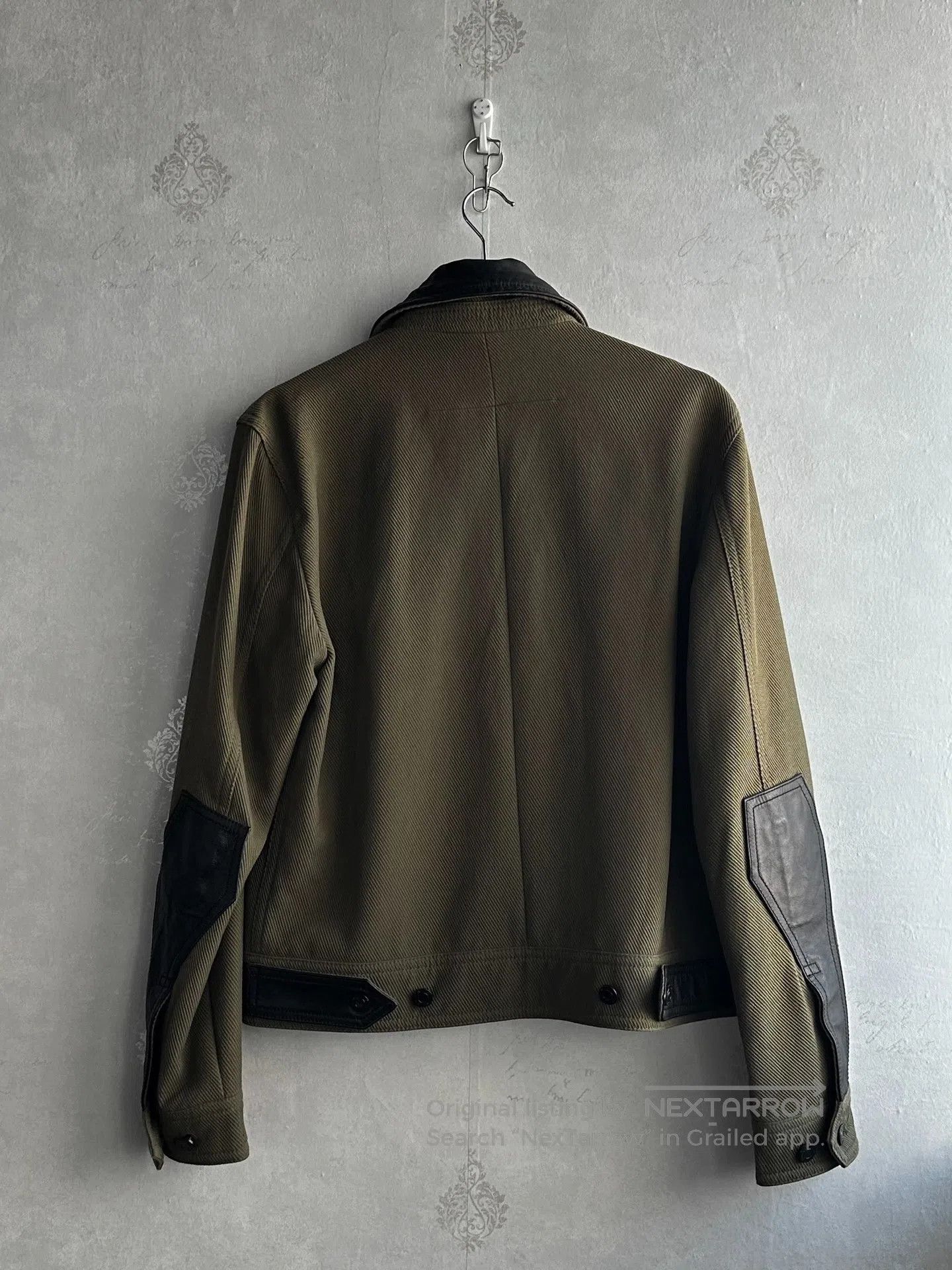 Givenchy Givenchy size50 Military green leather blend work jacket| Size US M / EU 48-50 / 2 - 2 Thumbnail