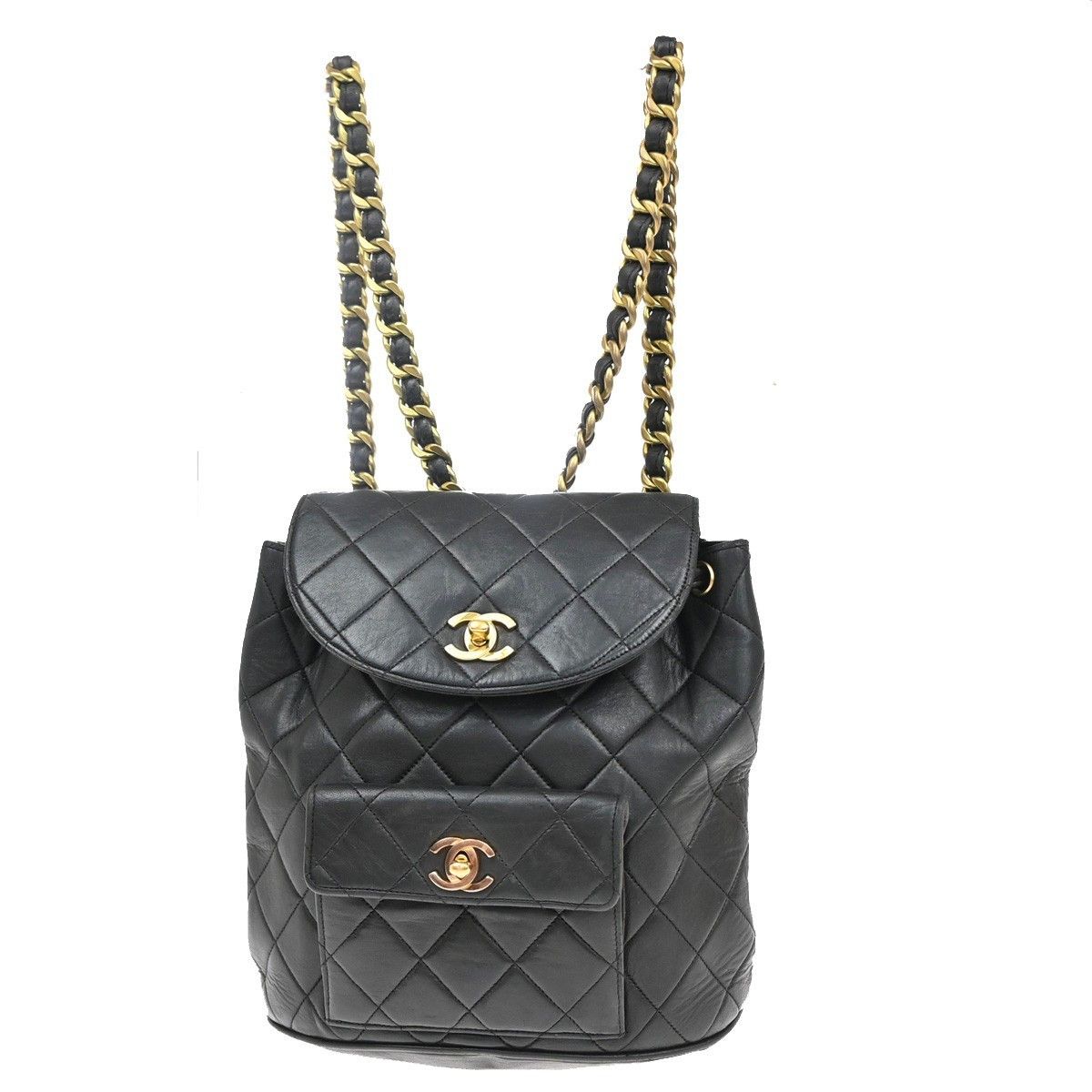 Chanel Vintage CC Pocket Backpack Leather