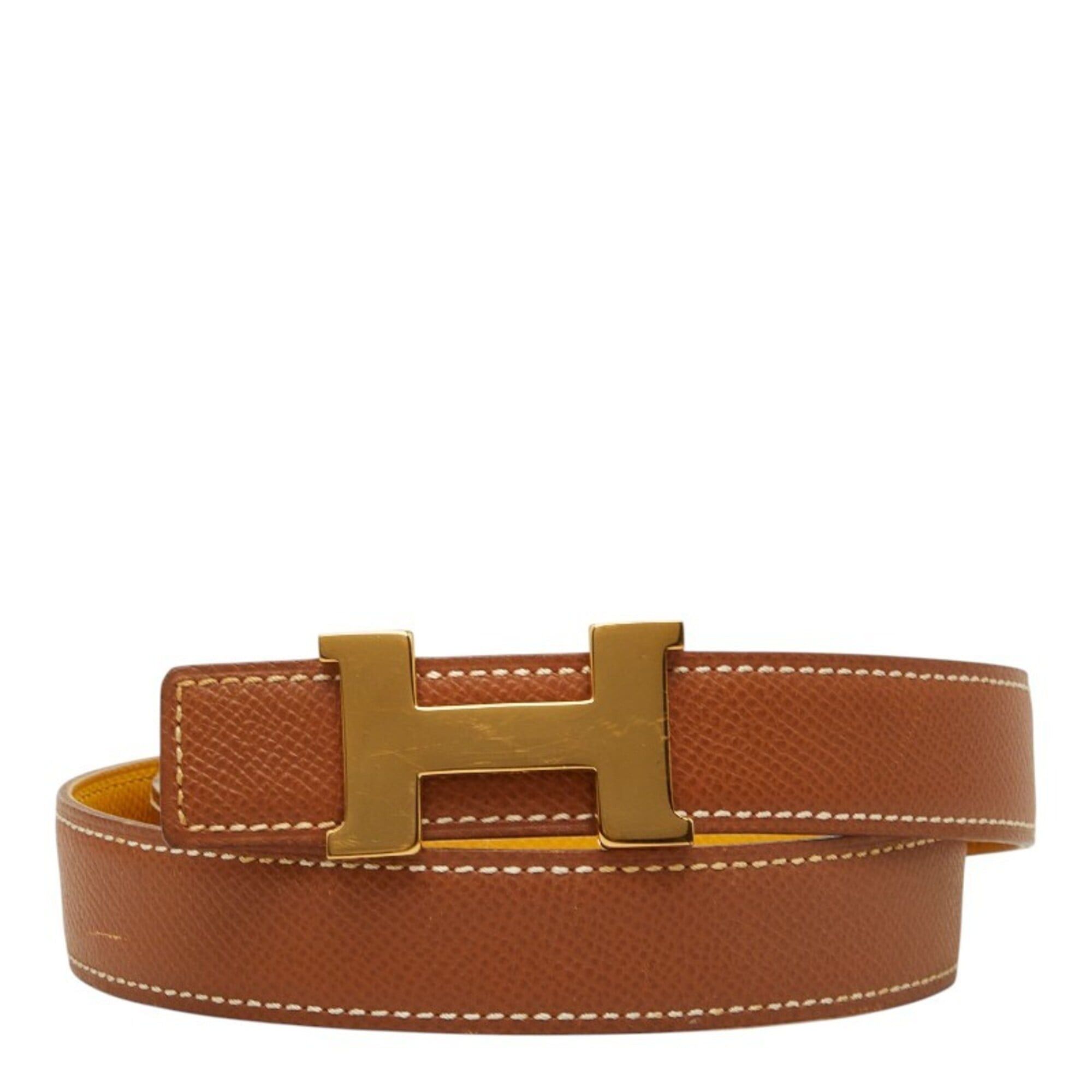 Hermes Constance H-buckle reversible belt, size 65, brown  display picture 1
