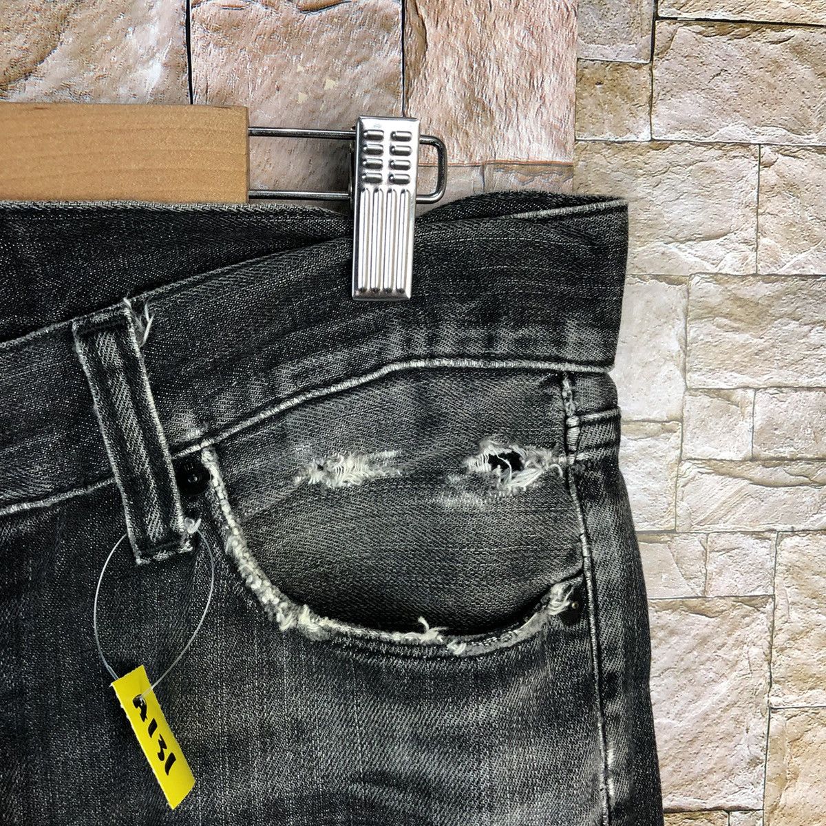Japanese Brand Uniqlo vintage Jeans faded Black Denim Pants #A131 Size US 32 / EU 48 - 9 Thumbnail