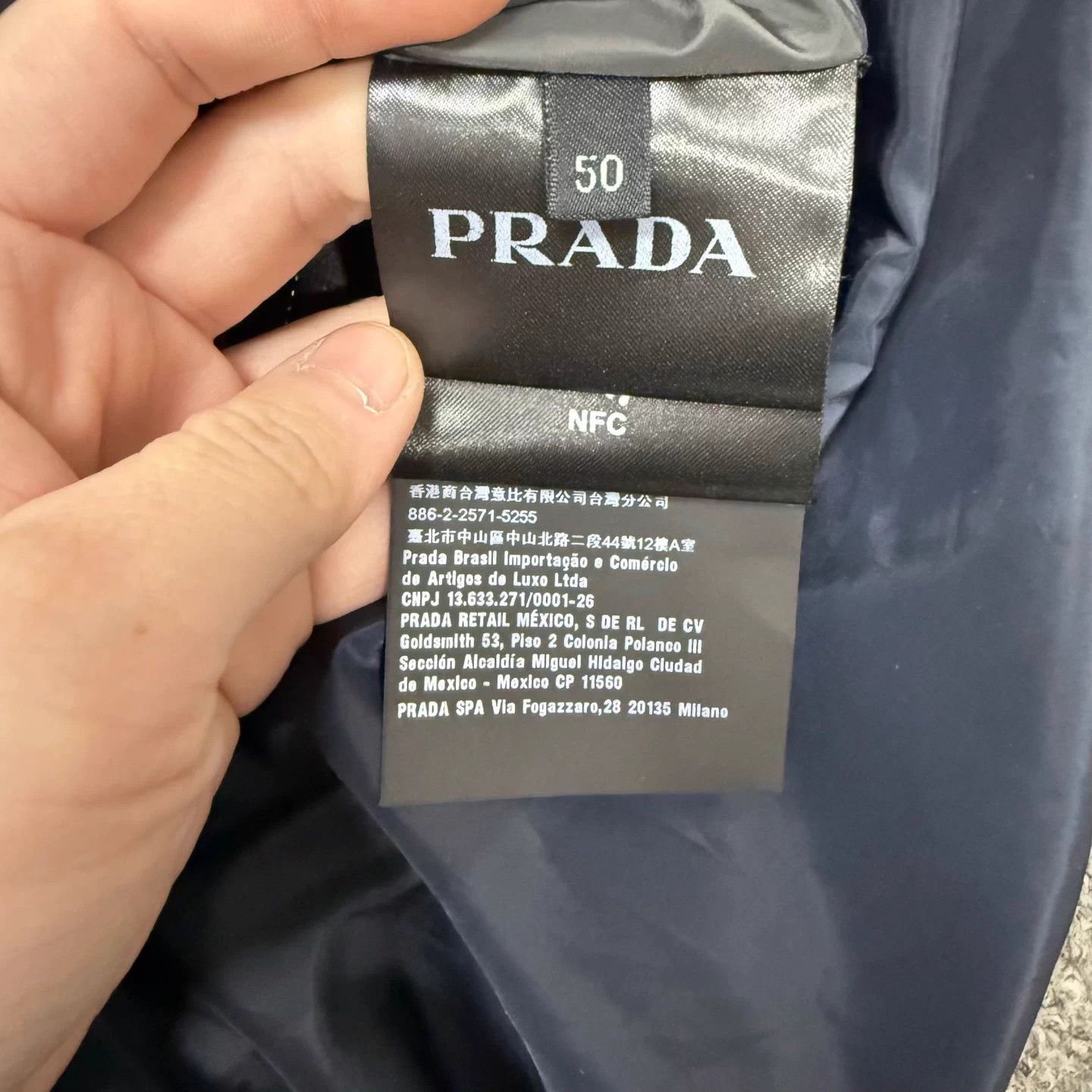 Prada Prada Reversible Black & Blue Tri Logo Nylon Jacket 50 99N Size US M / EU 48-50 / 2 - 4 Thumbnail