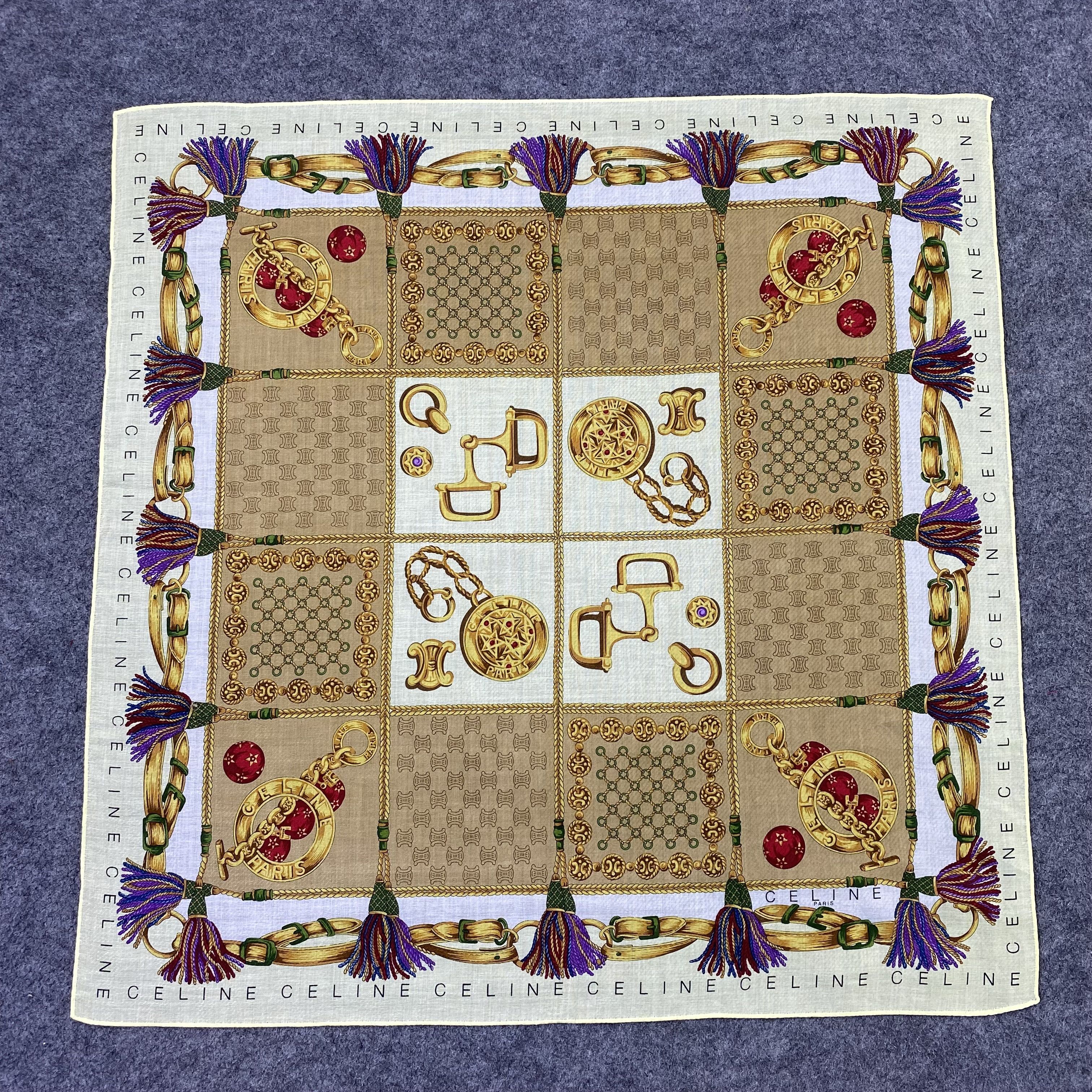 Celine Celine Handkerchief Neckerchief Bandana-B2062 Size ONE SIZE - 3 Thumbnail