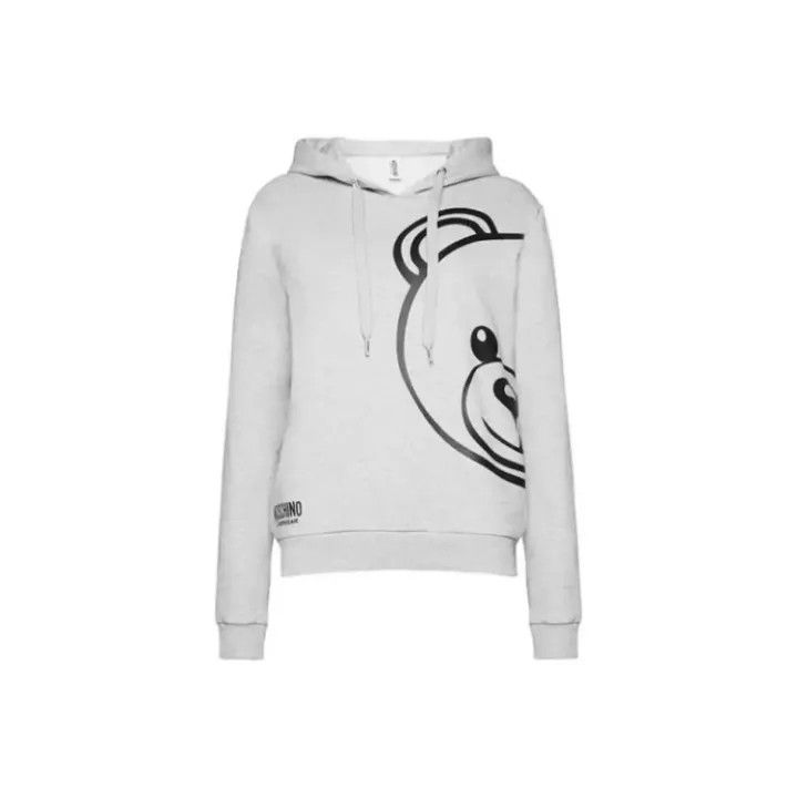Moschino Moschino Gray Bear Graphic Hoodie for Women 0079 Size M / US 6-8 / IT 42-44 - 1 Thumbnail
