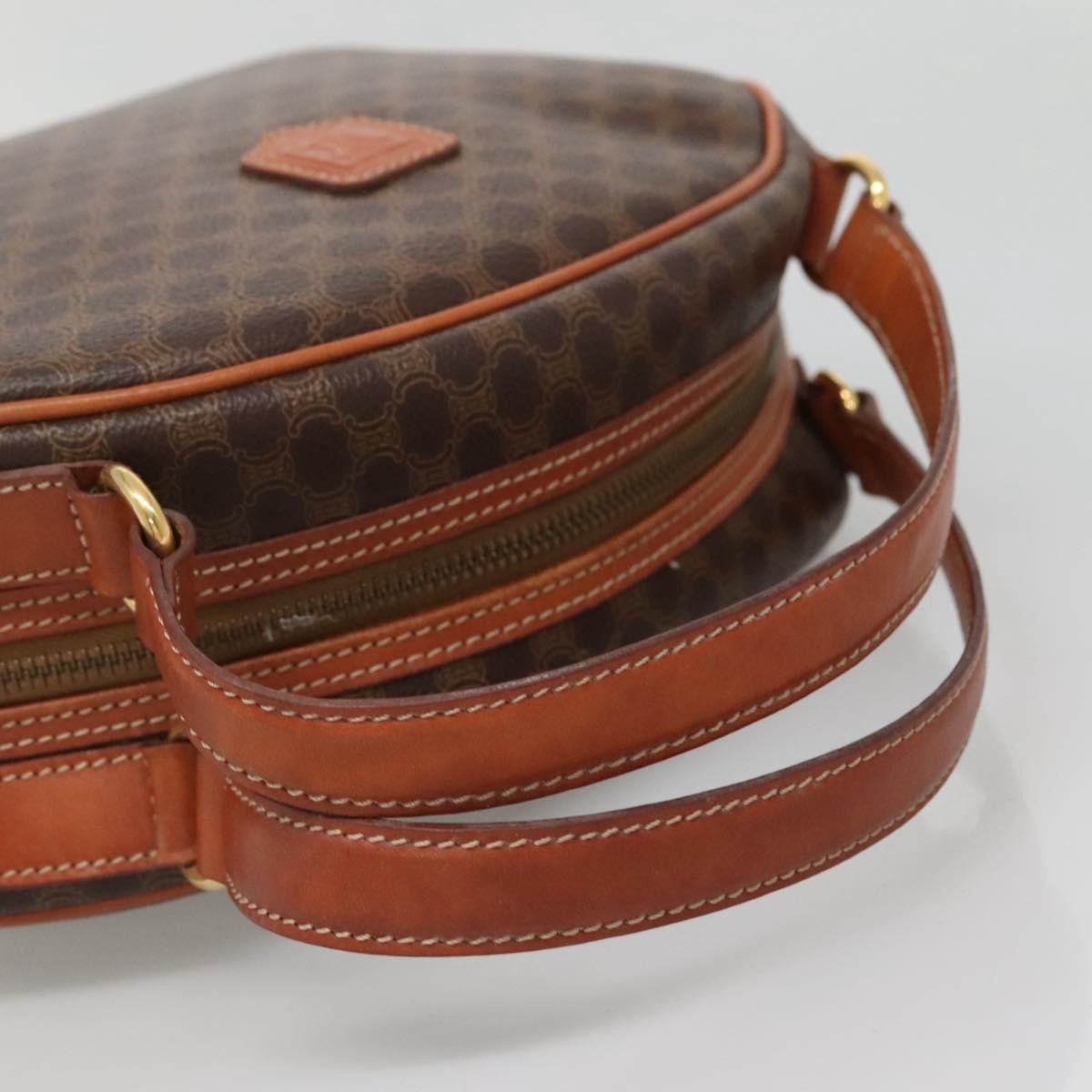 Celine CELINE Macadam Canvas Hand Bag Pvc Leather Brown Gold Size ONE SIZE - 7 Thumbnail