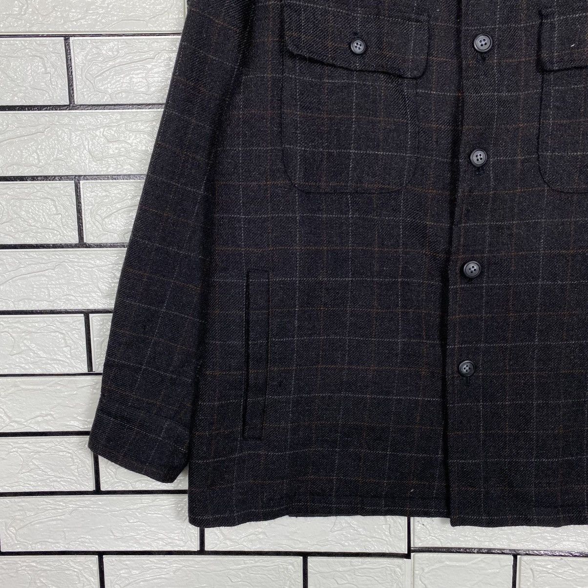 Japanese Brand Vintage Shawl Collar Jacket Tartan Mc Henry Pure Alpaca Wool Size US M / EU 48-50 / 2 - 5 Thumbnail