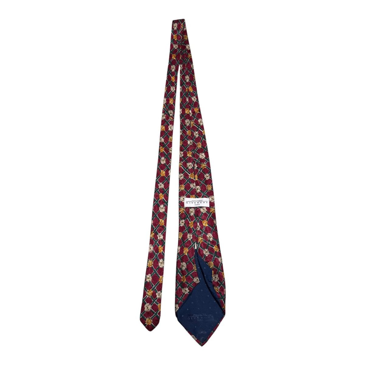 Givenchy Givenchy Red Patterned Floral 100% Silk Men’s Tie 58.5x4 Size ONE SIZE - 5 Thumbnail