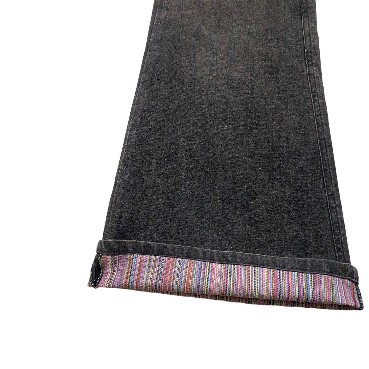 Japanese Brand DOMON HOMME Rainbow Super Flare Denim Jeans Faded Black Size US 31 - 18 Thumbnail