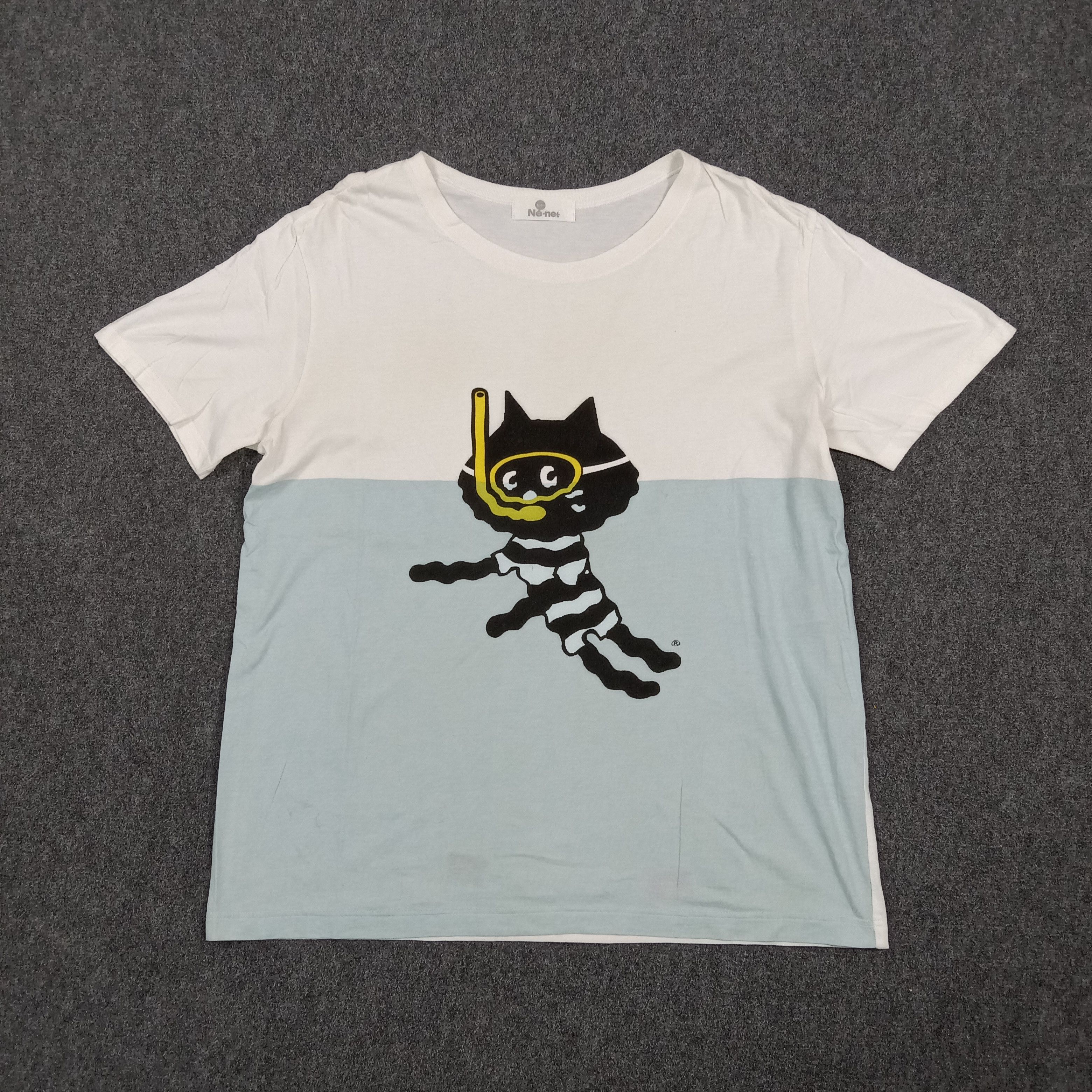 Ne-Net Ne-Net by Issey Miyake Swimming Design Tshirt C294N38 Size US L / EU 52-54 / 3 - 1 Thumbnail