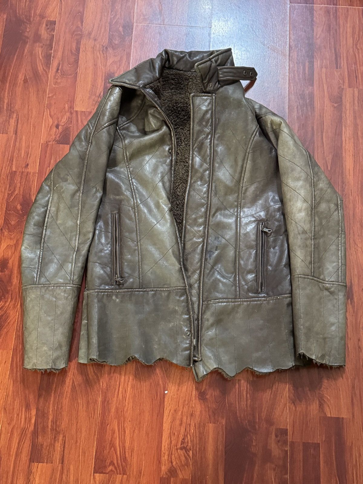 Obelisk Obelisk deerskin and raccoon fur leather jacket size L Size US L / EU 52-54 / 3 - 2 Thumbnail