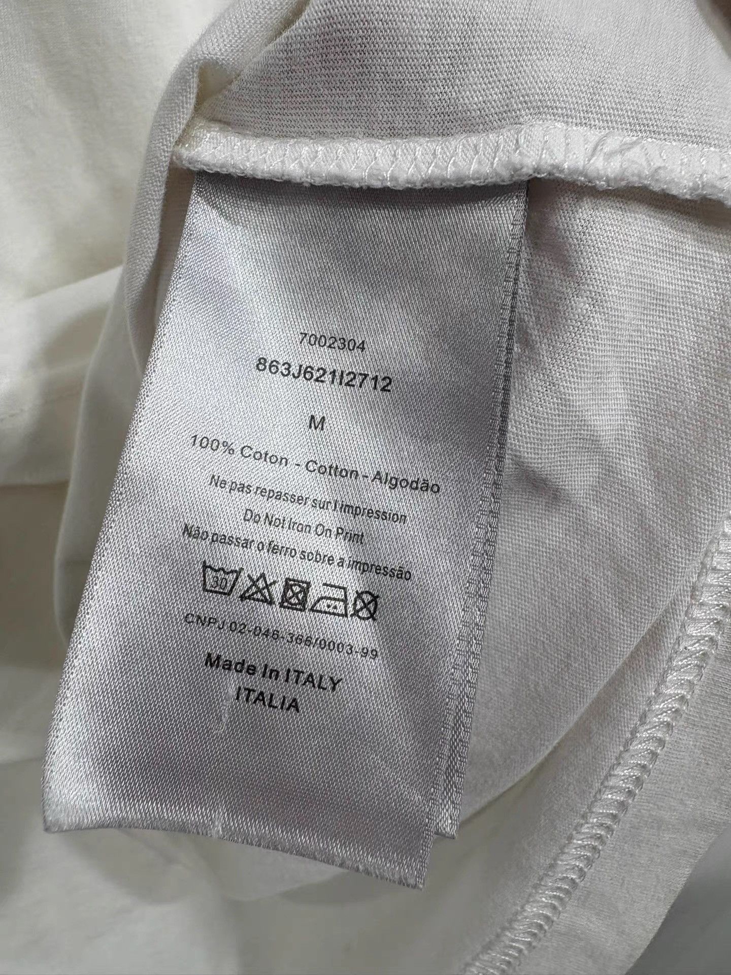 Dior Dior Men's White Short Sleeve T-shirt K29 Size US M / EU 48-50 / 2 - 5 Thumbnail