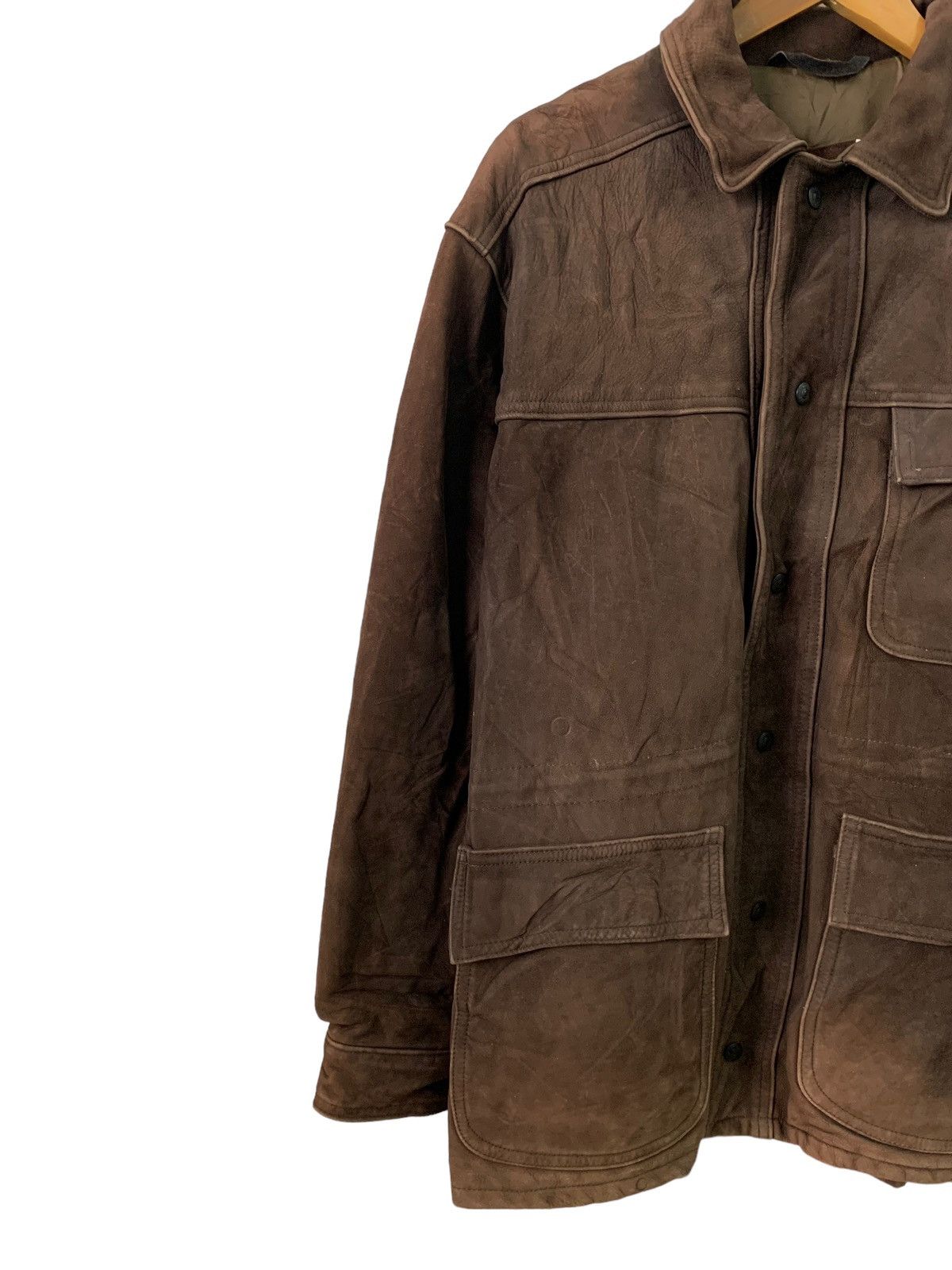 Genuine Leather 🔥VTG SCHOTT NYC LEATHER JACKET 3 POCKETS FLAPS Size US L / EU 52-54 / 3 - 2 Thumbnail