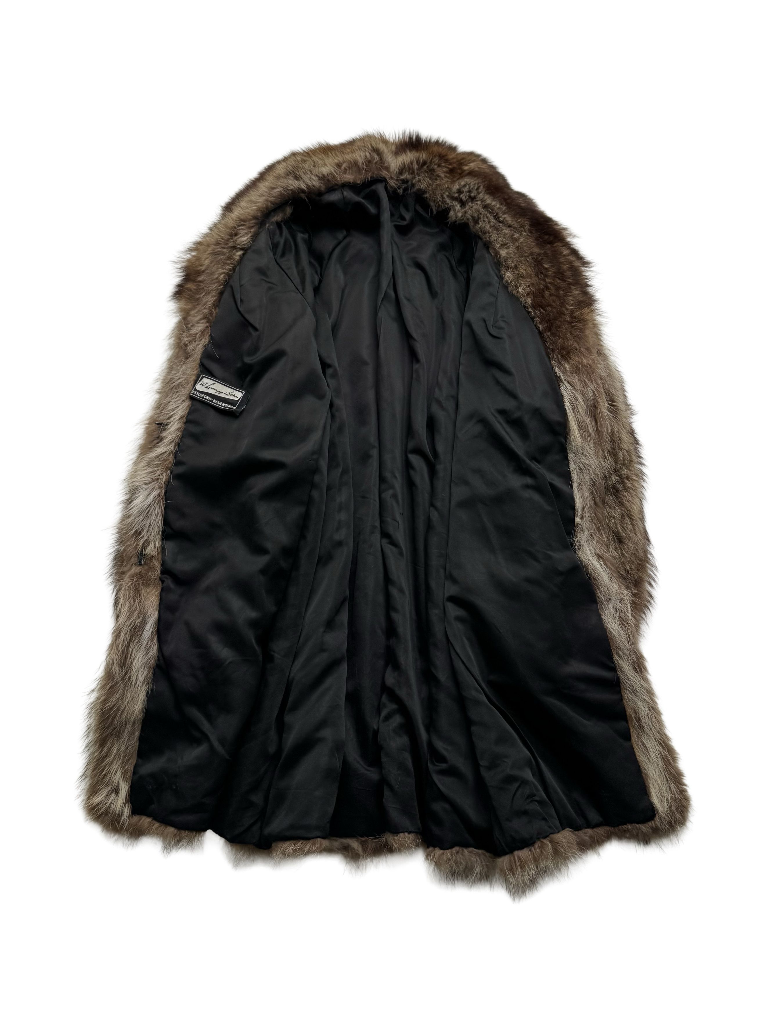 Vintage Vintage Real Fur Coat Brown Long Fur Jacket Winter Luxury Size L / US 10 / IT 46 - 10 Thumbnail