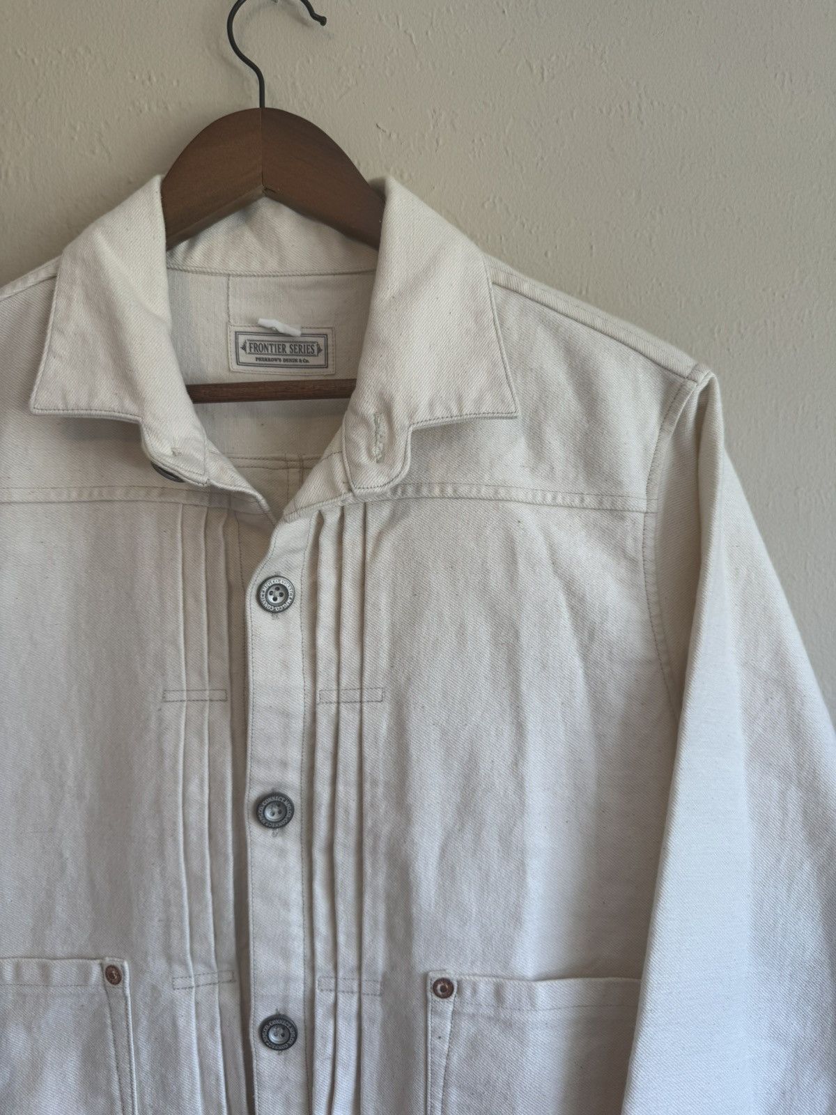 Pherrow's Pherrow’s Frontier Series Type II White Denim Jacket Size US M / EU 48-50 / 2 - 2 Thumbnail