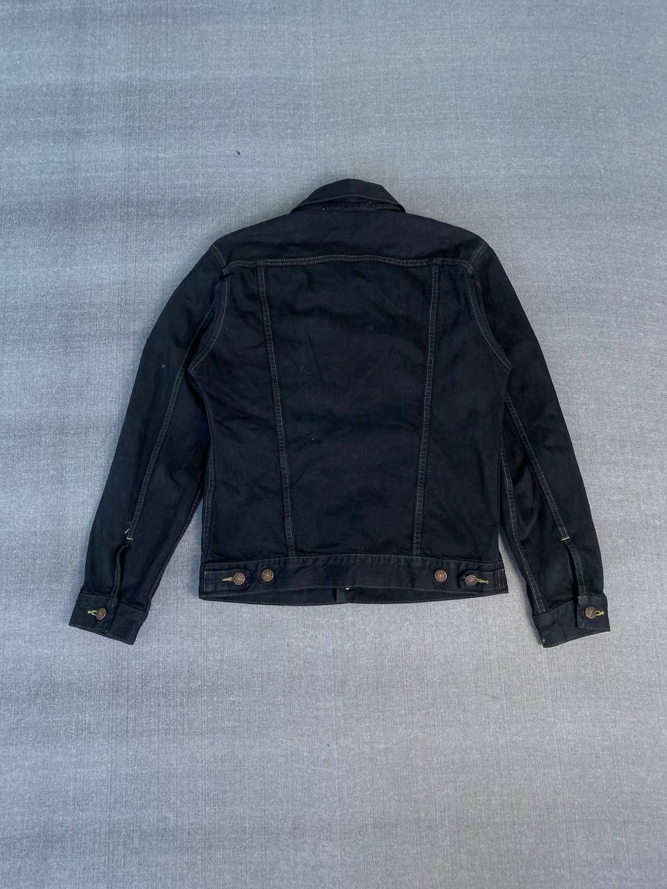 Edwin × Japanese Brand Vintage Edwin Orange Tab Trucker Jacket Jeans Size US M / EU 48-50 / 2 - 7 Thumbnail