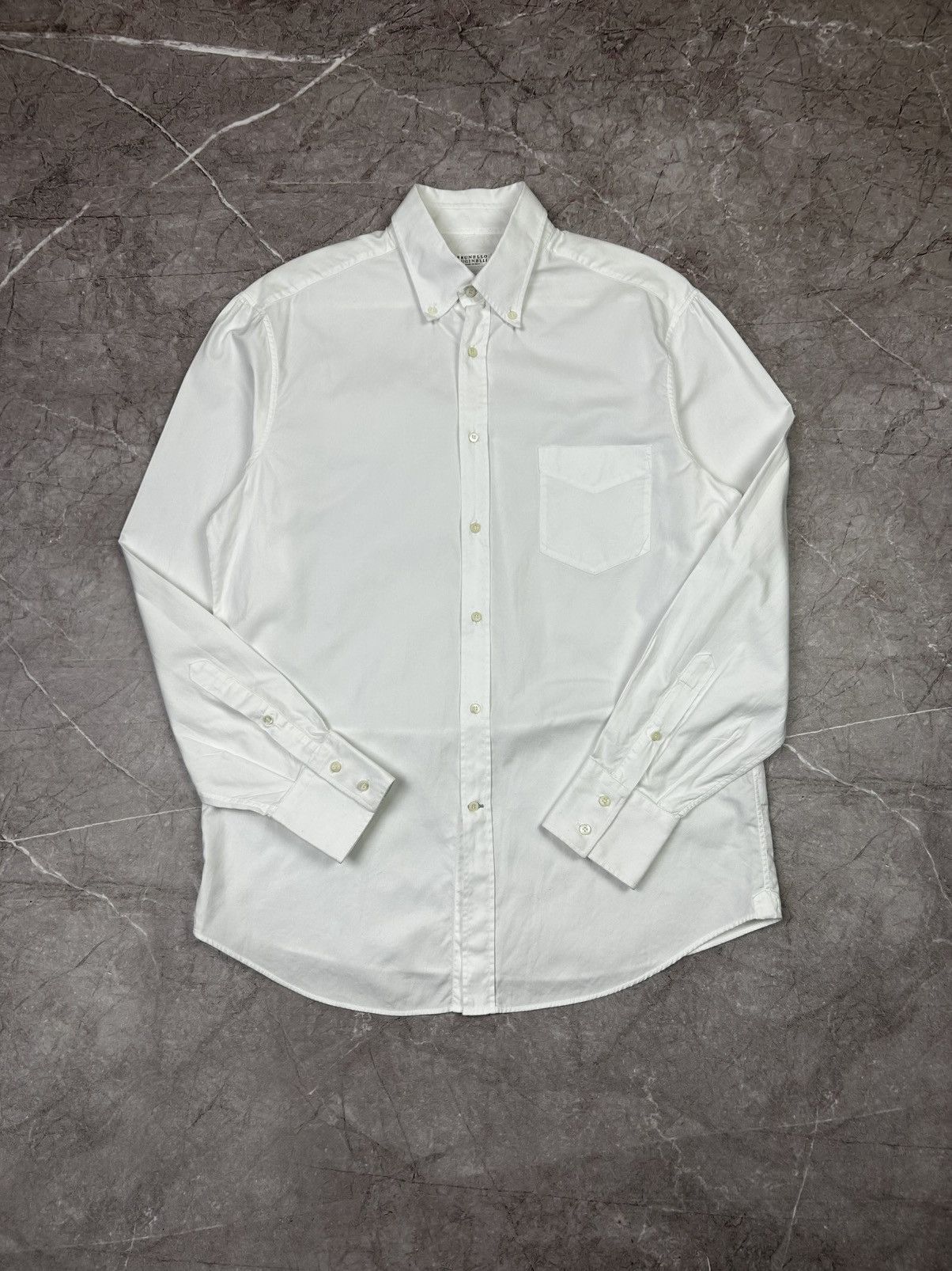 Brunello Cucinelli Brunello Cucinelli White Shirt Size L Size US L / EU 52-54 / 3 - 3 Thumbnail