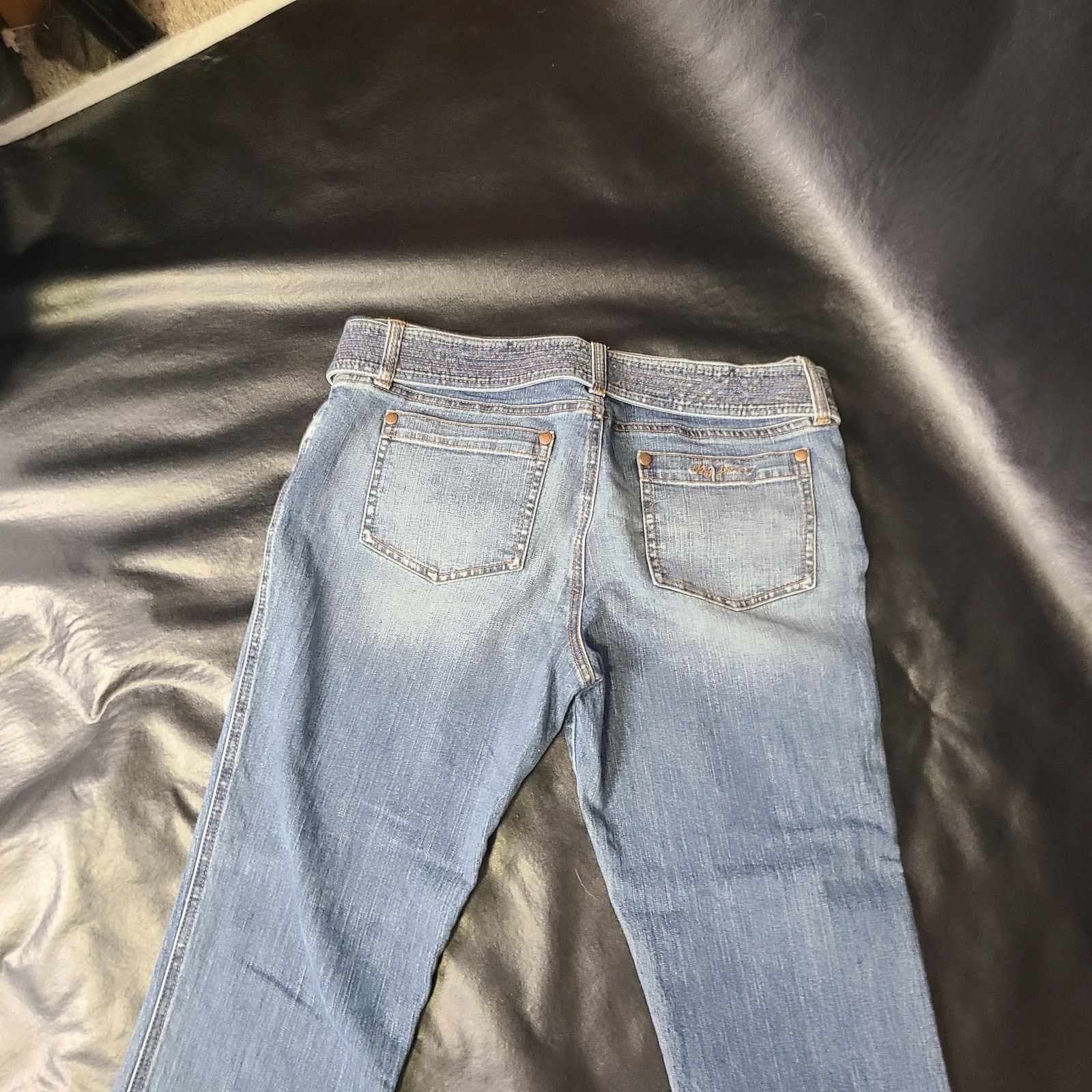 DKNY Vintage 90s Y2K DKMY Jeans with belt and roll cuff size 8 Size 30" / US 8 / IT 44 - 5 Thumbnail