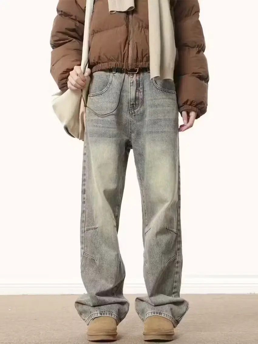 Designer × Japanese Brand Faded washed and distressed baggy jeans Size US 32 / EU 48 - 1 Thumbnail