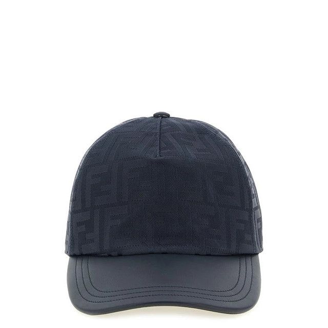 FENDI $650 Blue FF Nylon Baseball Cap New And Authentic (Men