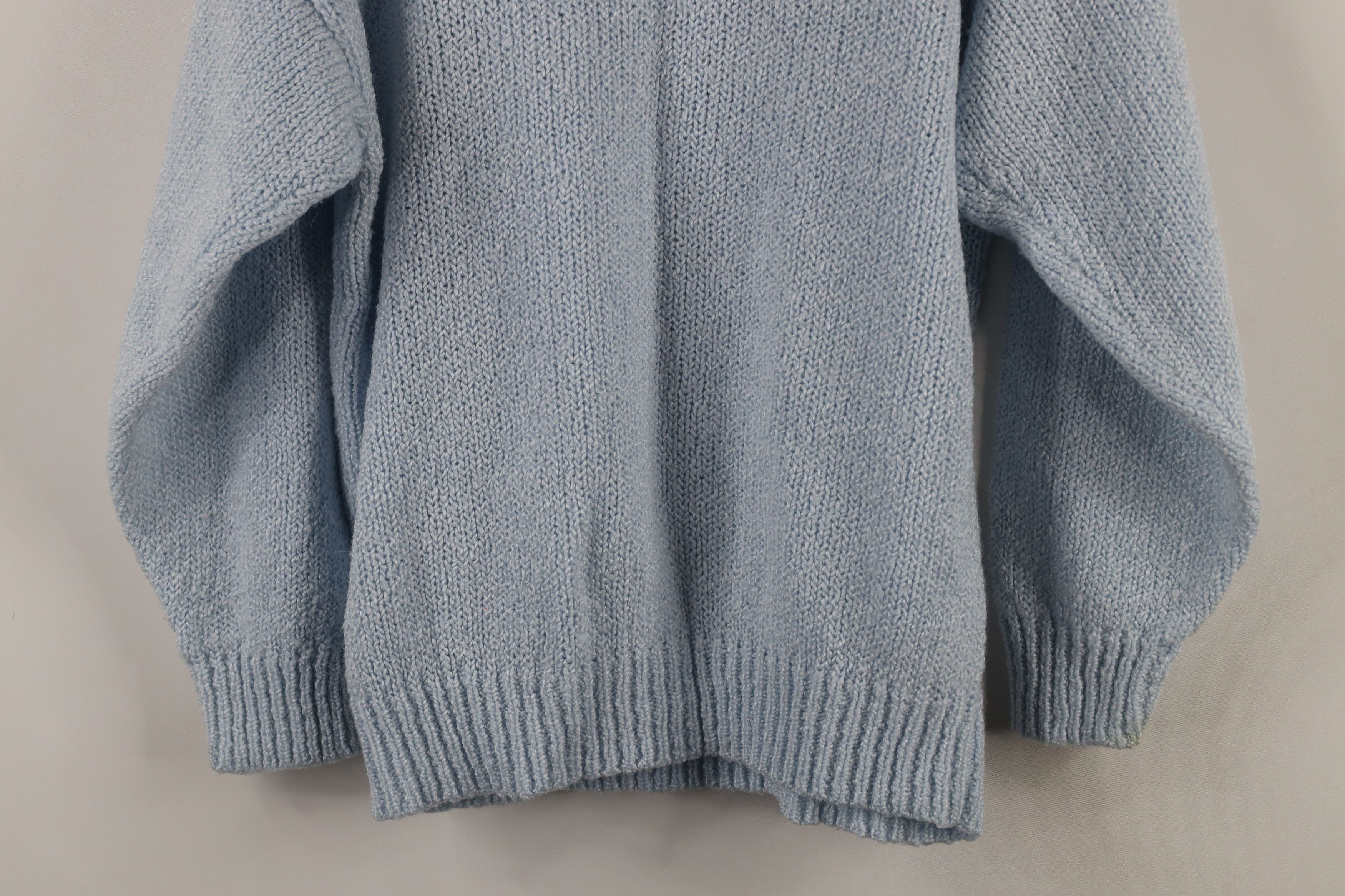 Vintage Vintage 90s Streetwear Chunky Cable Knit Mock Neck Sweater Size L / US 10 / IT 46 - 12 Thumbnail