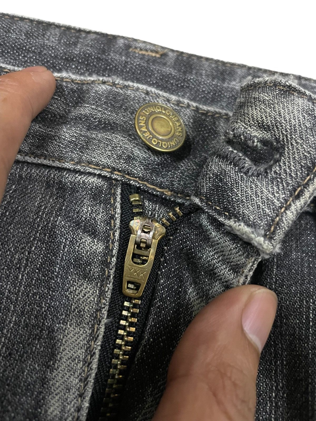 Jun Takahashi Vintage Y2K Japanese Denim Grey Wash Ripped Bootcut Jeans Size US 29 - 13 Thumbnail