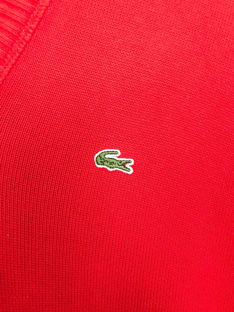 Lacoste Lacoste vintage v neck red sweatshirt Size US L / EU 52-54 / 3 - 3 Thumbnail