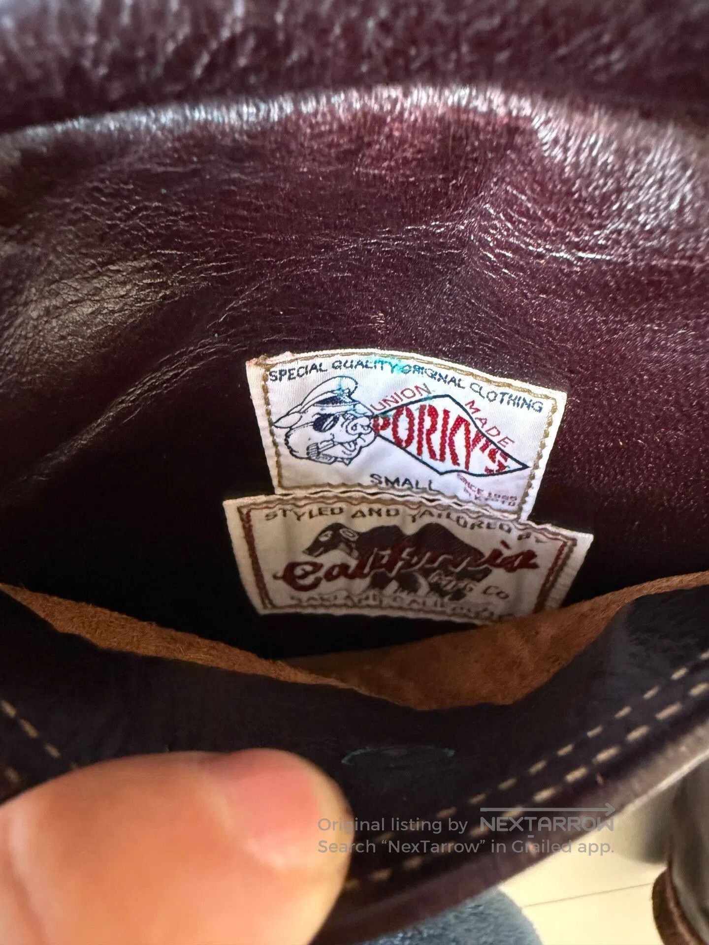 Rainbow Country Vintage Brown Leather Jacket with Unique Details. Size US S / EU 44-46 / 1 - 9 Thumbnail
