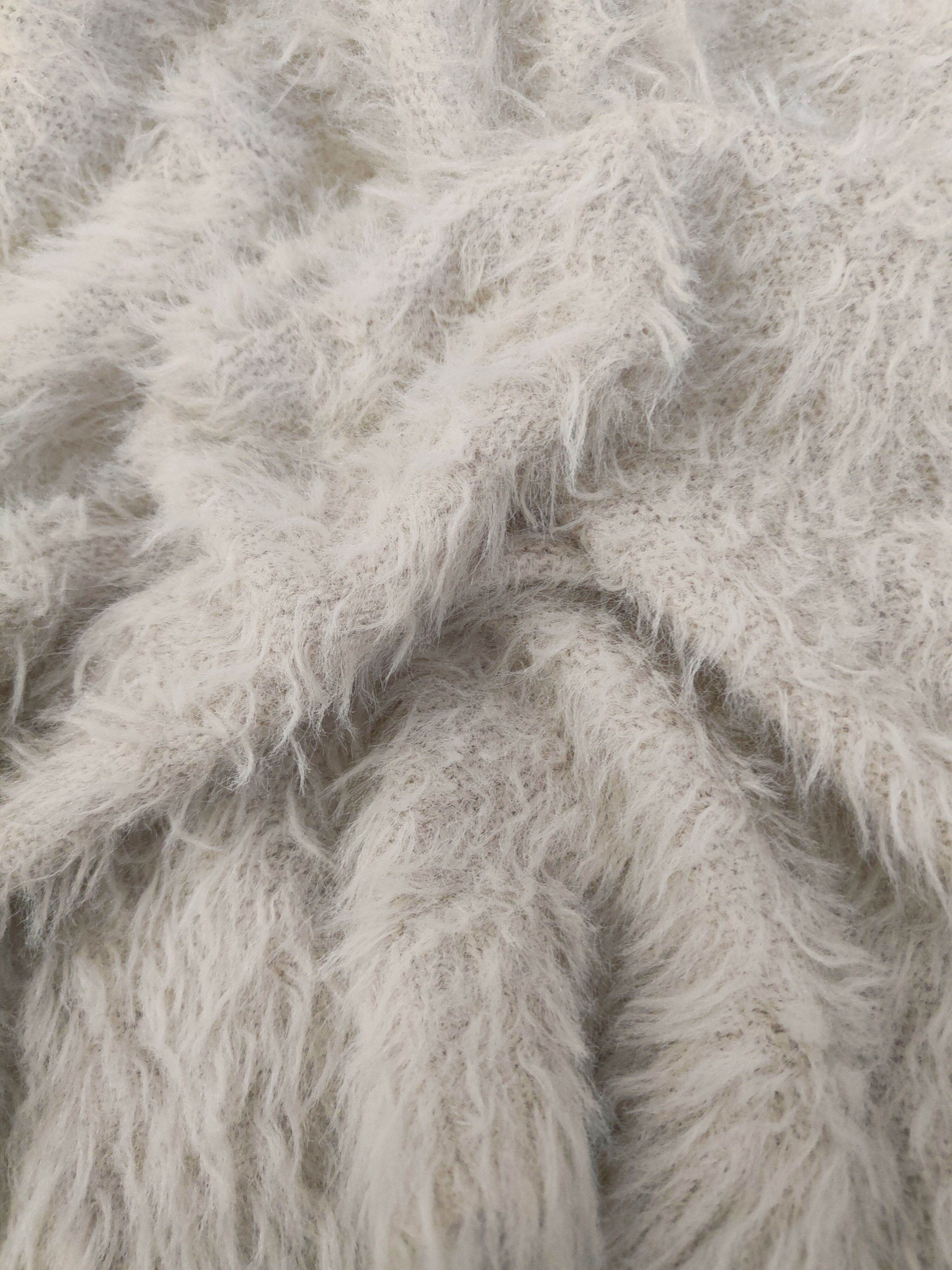 Japanese Brand DL Alicia Pageboy Gray Fur Mohair Knitwear #46-968 Size L / US 10 / IT 46 - 12 Thumbnail