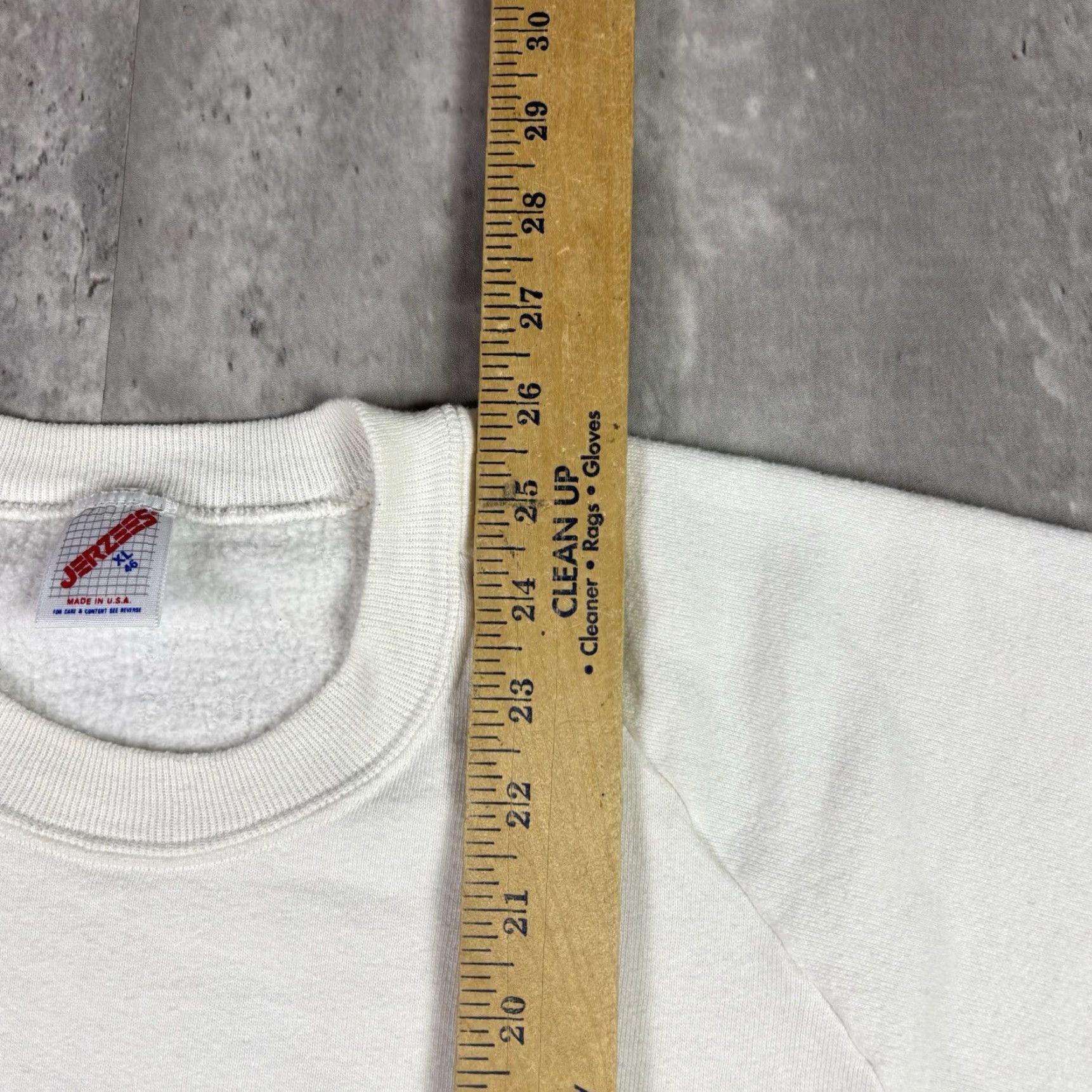 Jerzees VINTAGE New Jersey Promo Sweatshirt White Raglan Crewneck XL 90s Nike? Size US XL / EU 56 / 4 - 4 Thumbnail