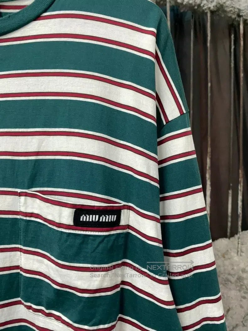 Miu Miu Miu Miu Size M Striped logo destroys long sleeves Size M / US 6-8 / IT 42-44 - 5 Thumbnail