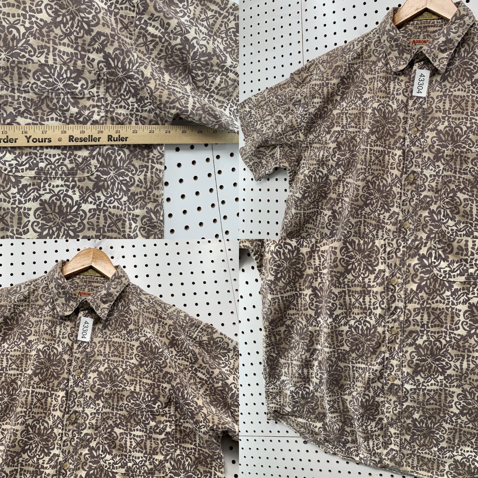 Vintage VINTAGE Adirondack Brown Geometric Button-Up Shirt Mens Large Long Sleeve Retro Size US L / EU 52-54 / 3 - 8 Thumbnail