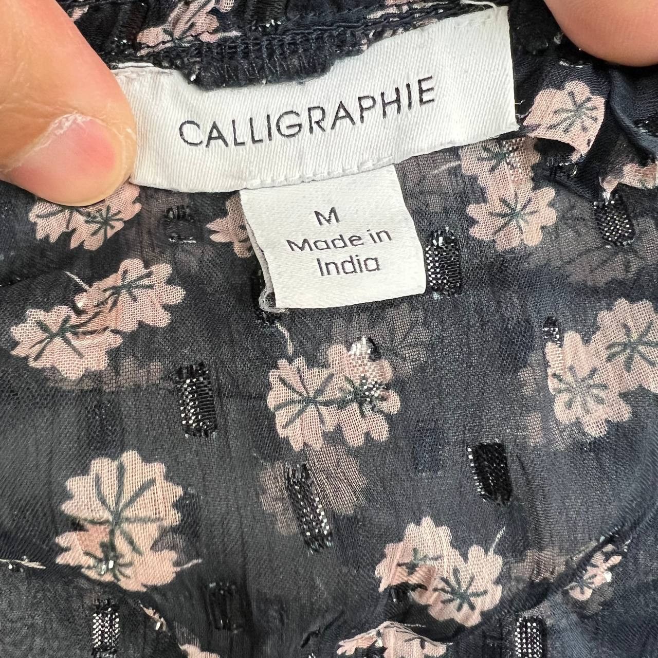 Other Calligraphie Top Women Medium Floral All Over Print Ruffles Size M / US 6-8 / IT 42-44 - 3 Thumbnail