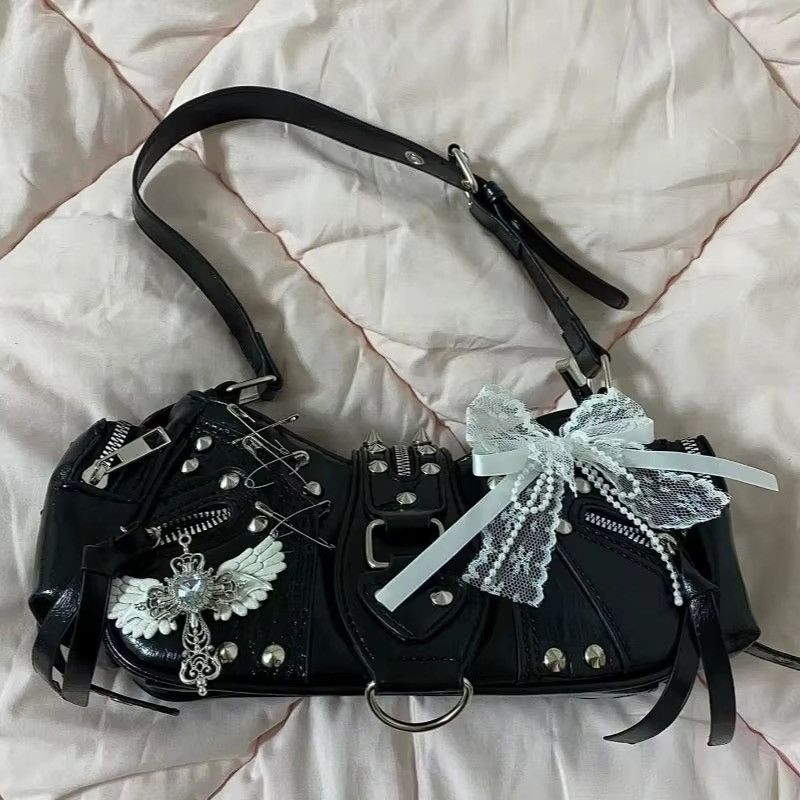 Other Handmade Punk Rivet Underarm Bag – Already Customized Size ONE SIZE - 1 Thumbnail