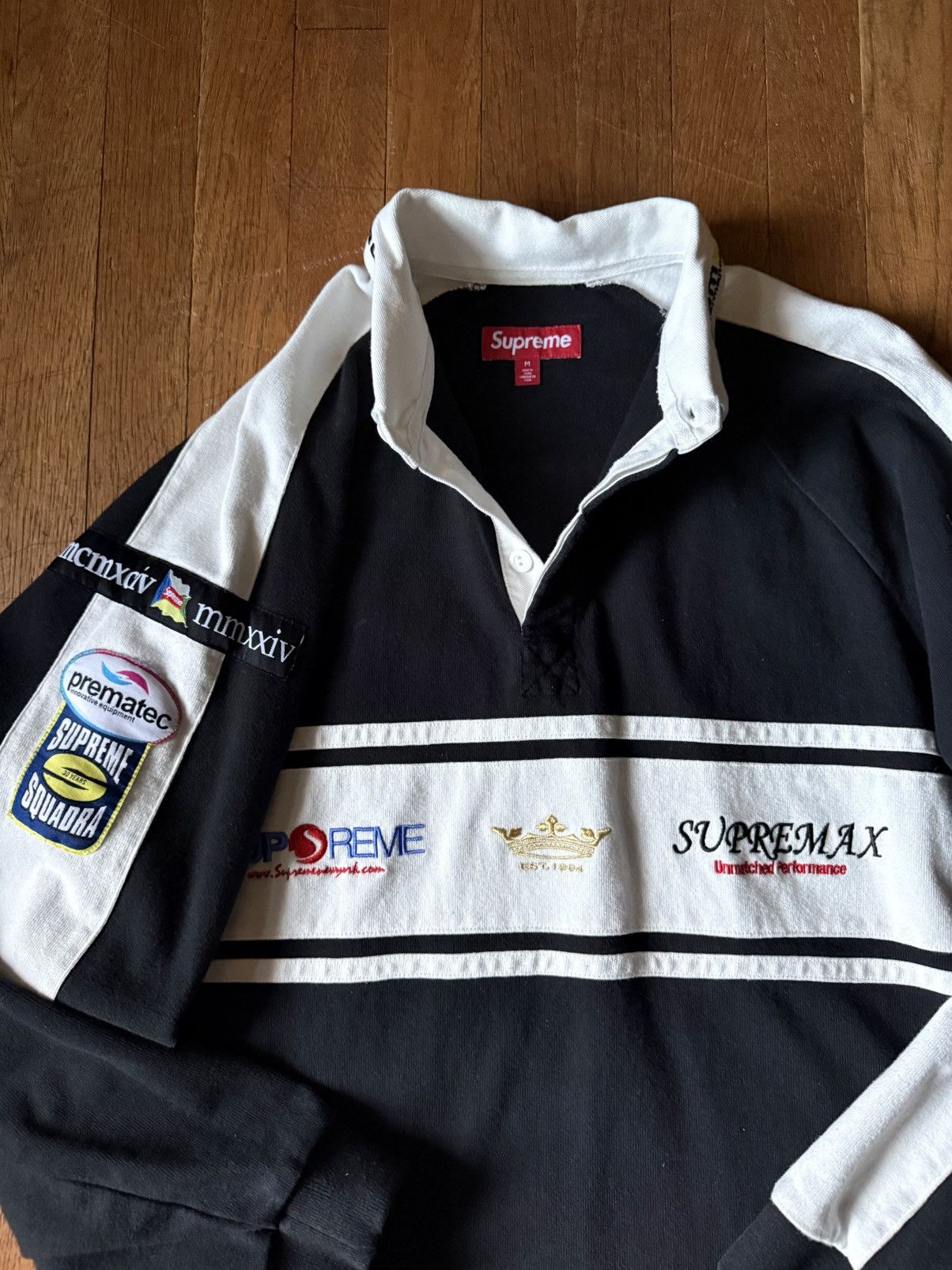 Supreme Supreme Chest Stripe Rugby in black Size US M / EU 48-50 / 2 - 2 Thumbnail