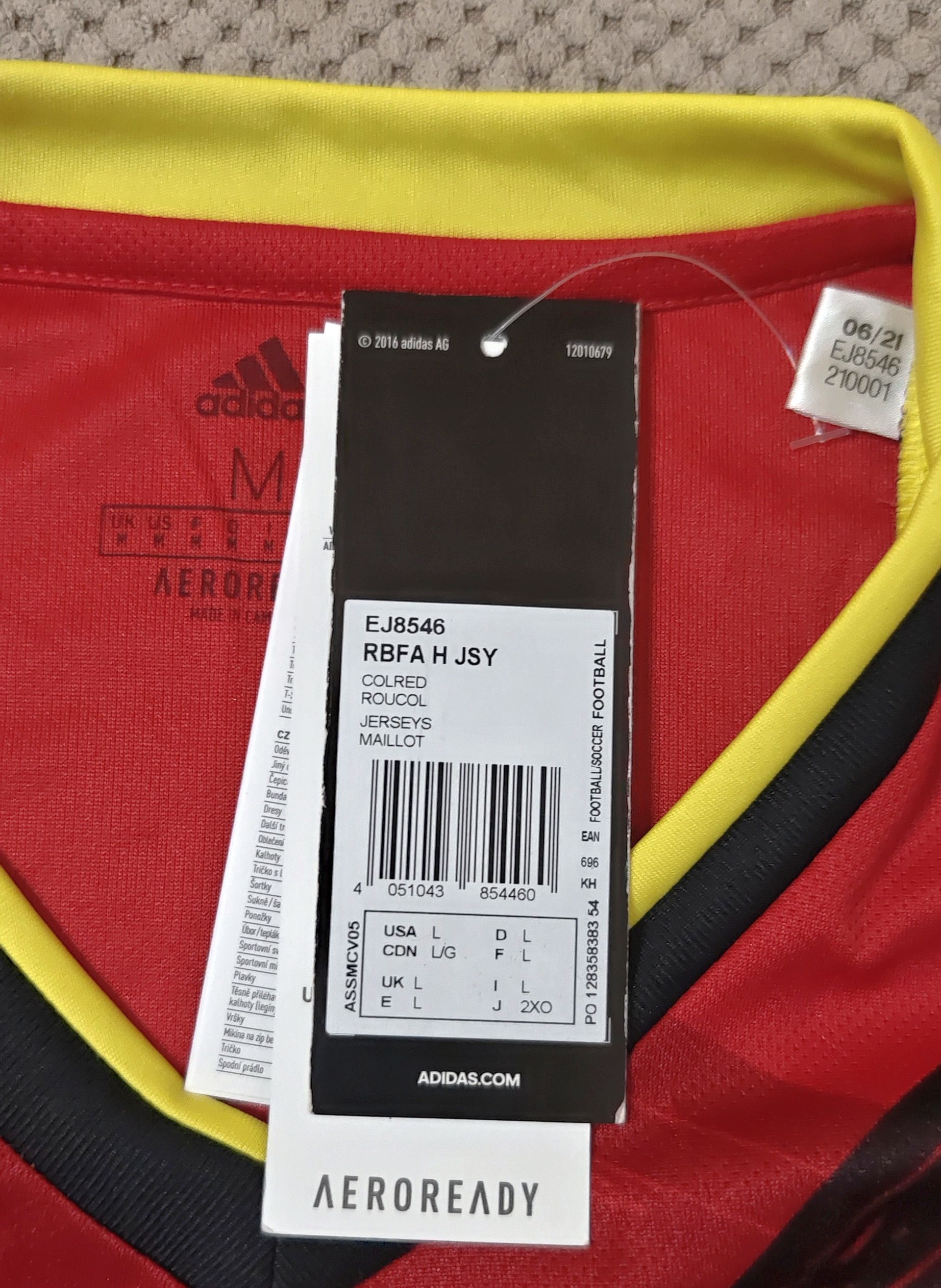 Adidas Belgium 2020 Adidas EJ8546 football jersey Size US M / EU 48-50 / 2 - 4 Thumbnail