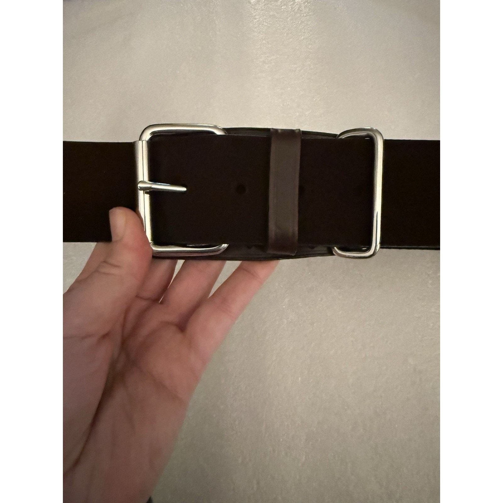 VTG Lauren Ralph Lauren Brown Suede Leather Belt Silver Western M VTG Lauren Ralph Lauren Brown Suede Leather Belt Silver M main image 3