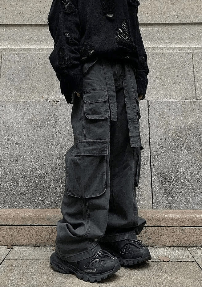 Japanese Brand × Vintage Multi pocket utility grunge cargo pants Size US 30 / EU 46 - 1 Thumbnail