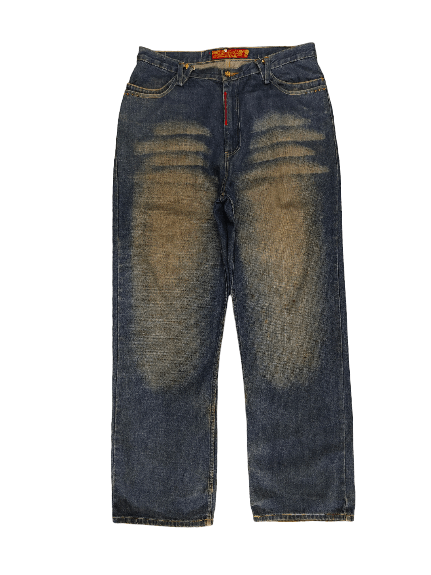 Kapital Stash House Skull Dollar Patch Denim Wide Leg Baggy Jeans Size US 37 - 9 Thumbnail